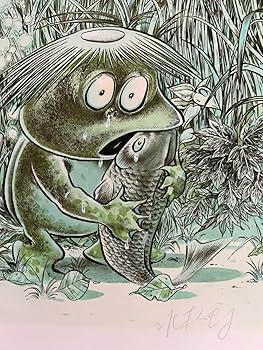 Amazon.co.jp: 水木しる サイン入り版画 河童の三平 ゲゲゲの